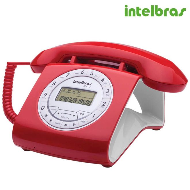 Aparelho Telefônico com Fio TC8312 Vermelho Intelbras