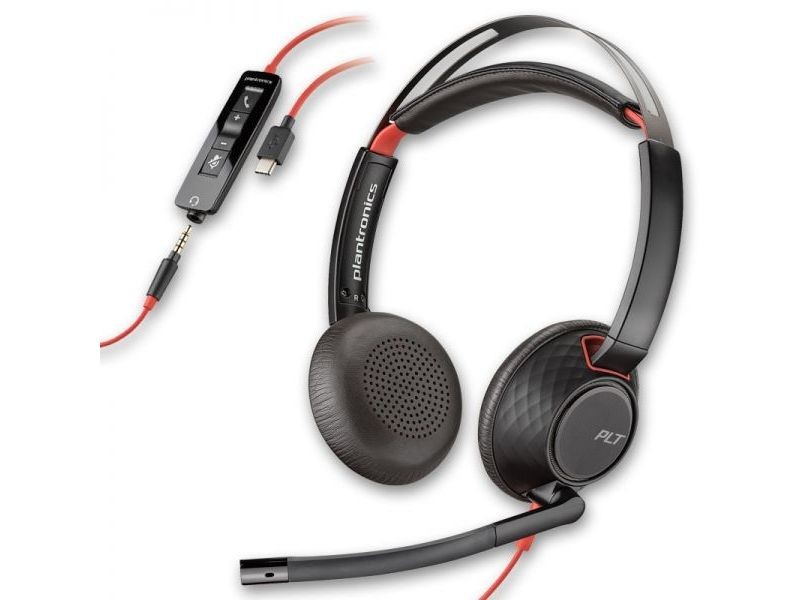 Headset com Fio USB e 3,5mm Blackwire C5220